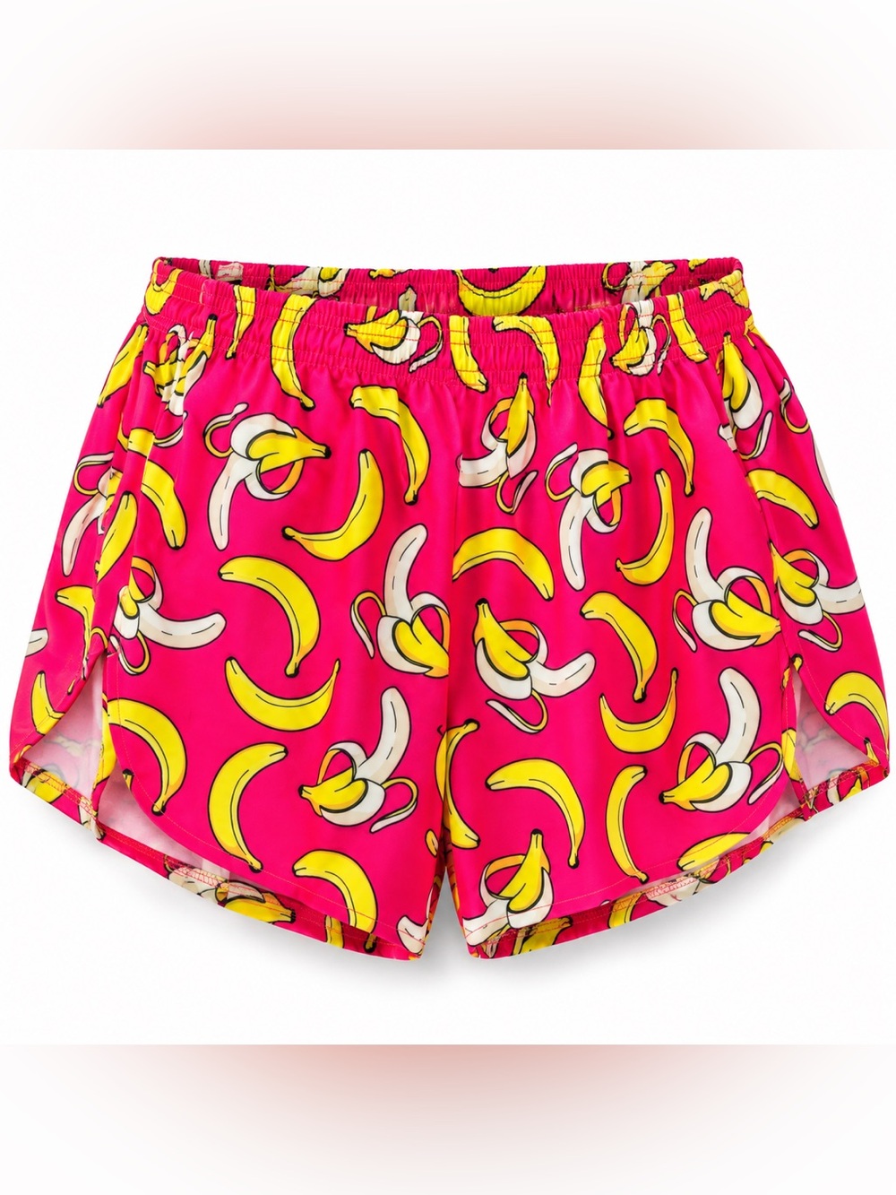 BOA Gone Bananas Men’s 1” Elite Split Running Shorts Pink Small